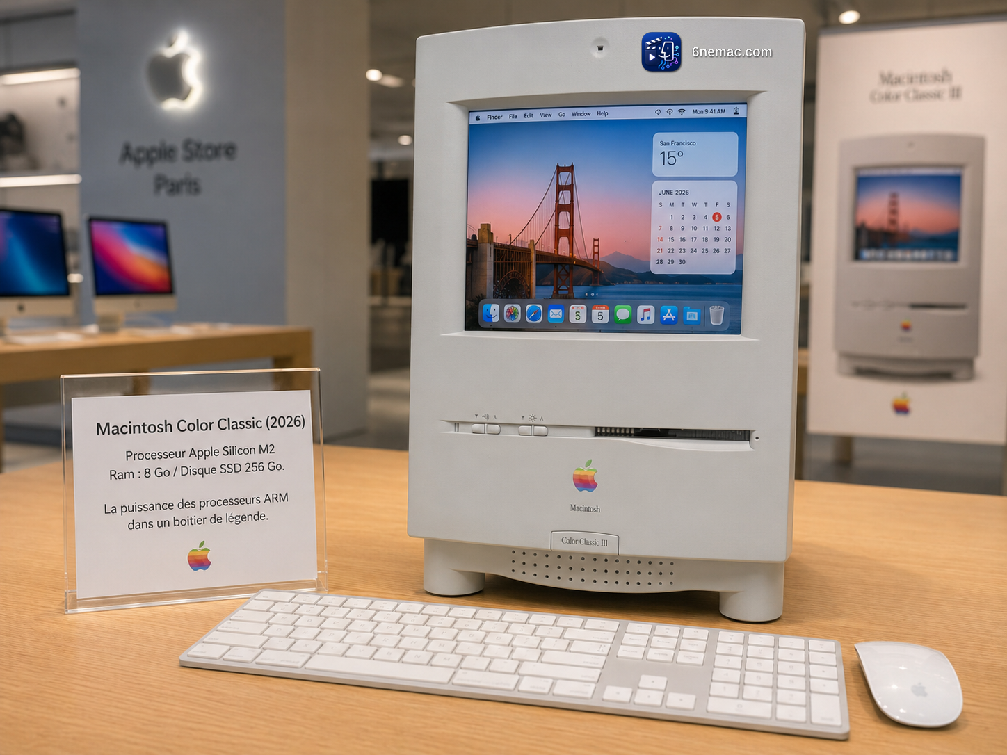Restomod Color Classic III — coque Macintosh Classic restaurée